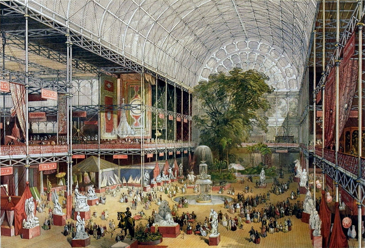 CRYSTAL PALACE GLASS GREAT VICTORIAN LONDON Poster Painting Exhibition Canvas